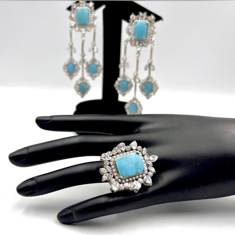 E- 235 Starlit Silver Earrings