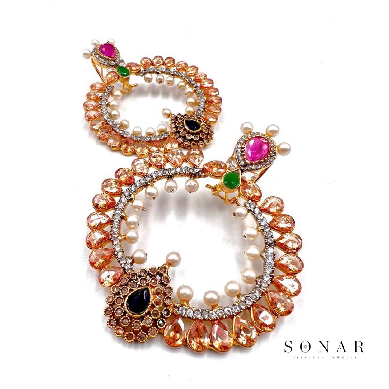E-203 Golden Luster Earrings
