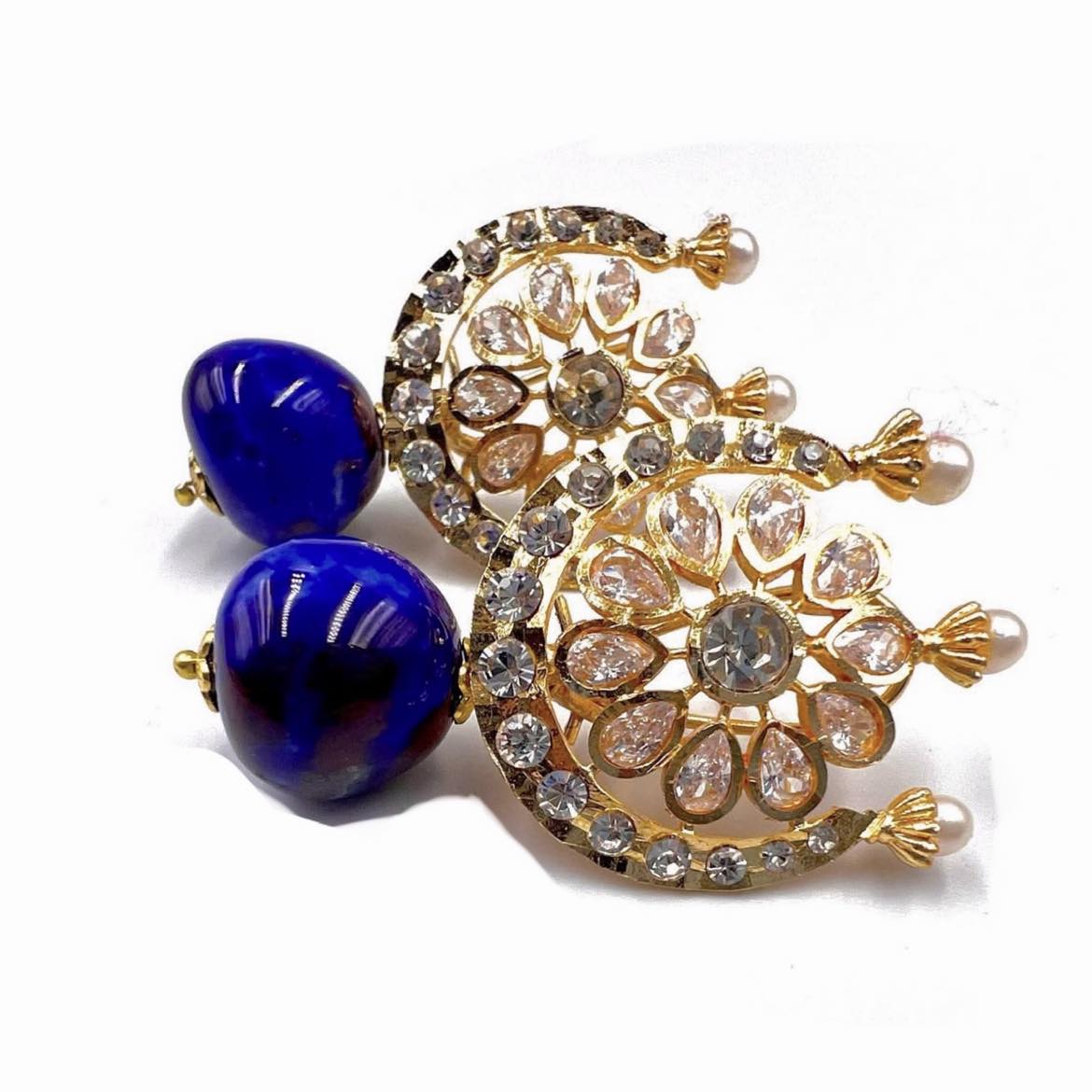 Jade Blue Earrings E-246