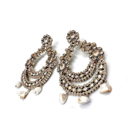 Silver Pearls Earrings E-249