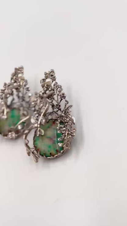 R- 238 Green Jasper Earrings