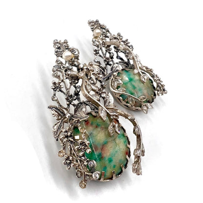 R- 238 Green Jasper Earrings